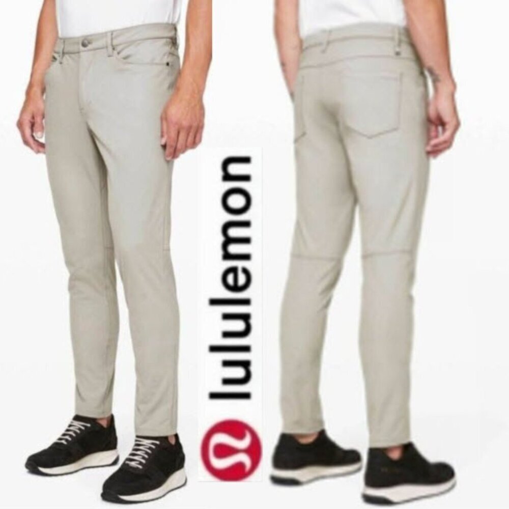 Lululemon Men's ABC Pant Slim Warpstreme Riverstone Size 36 Casual Work Wear